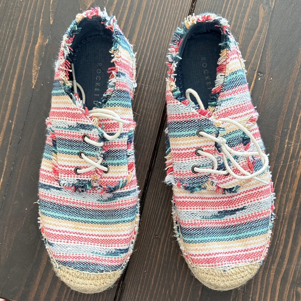Rocket Dog Colorful Striped Canvas Sneakers
